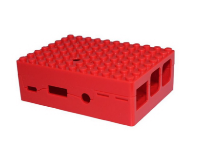 ACD ABS Plastic Building Block case for Raspberry Pi 3 B (RA183) Red