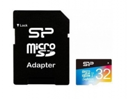 Silicon Power Superior Pro 32GB microSDHC Class 10 UHS-I U3 Colorful (SD адаптер) (SP032GBSTHDU3V20SP)